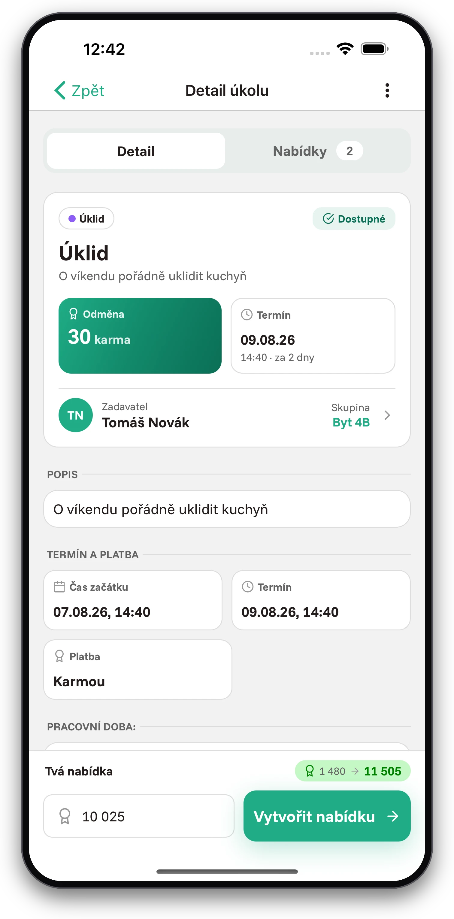 Screenshoty z aplikace Jobiro - Tvorba úkolů. - Screenshot 1