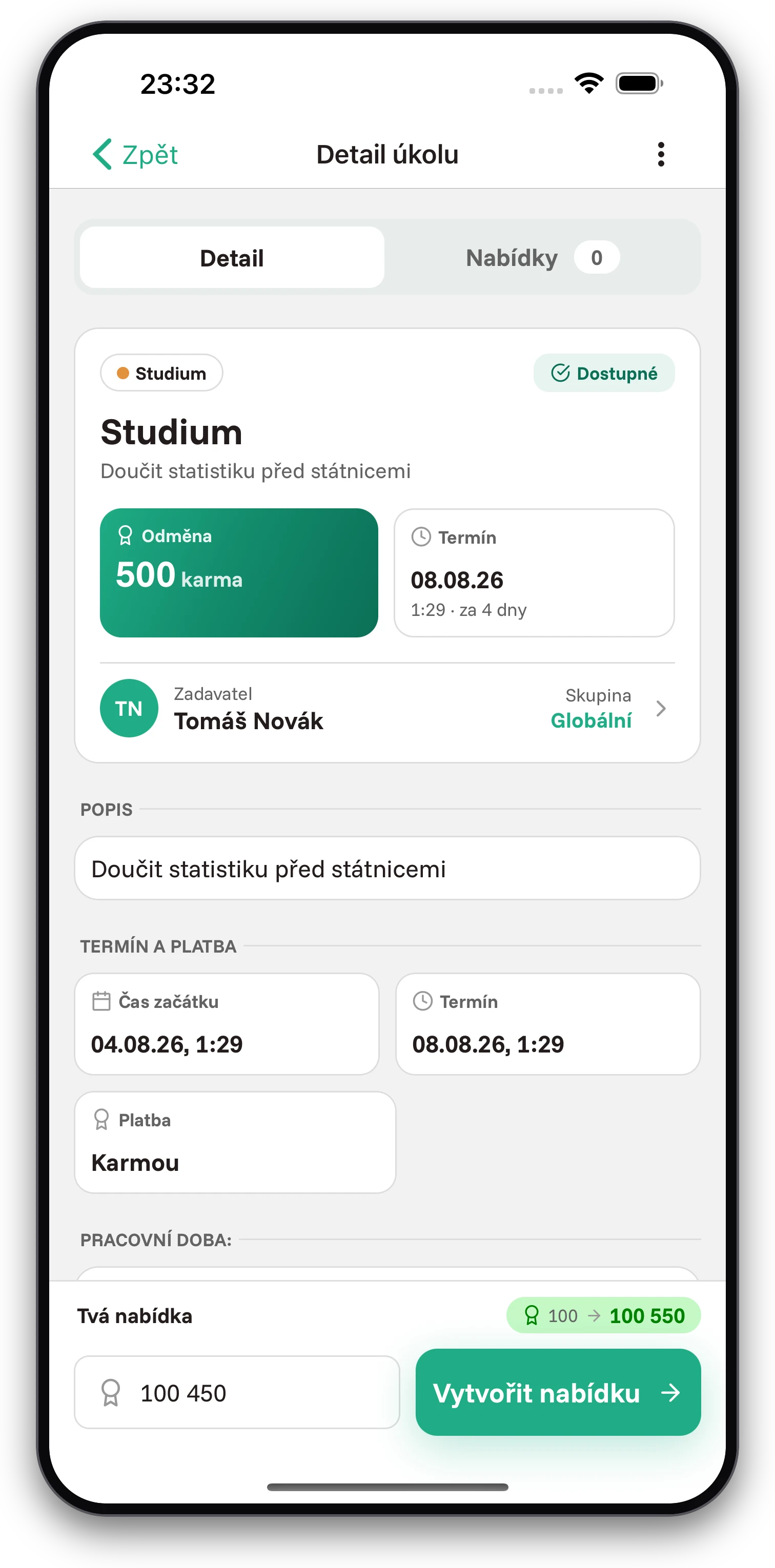 Screenshoty z aplikace Jobiro - Platby virtuální měnou. - Screenshot 1