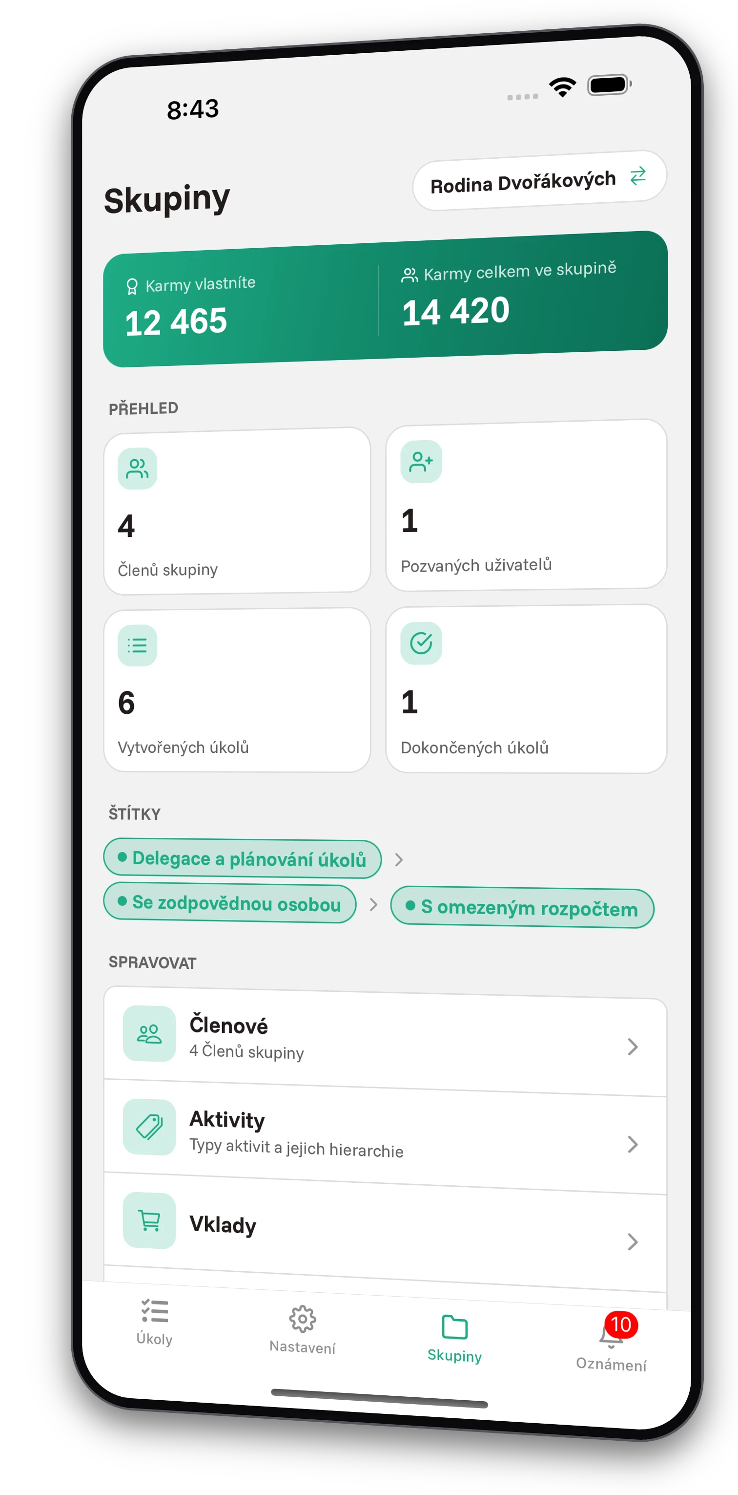 Sada screenshotů z aplikace Jobiro - Ukázka soukromých skupin pro rodiče. - Screenshot 2