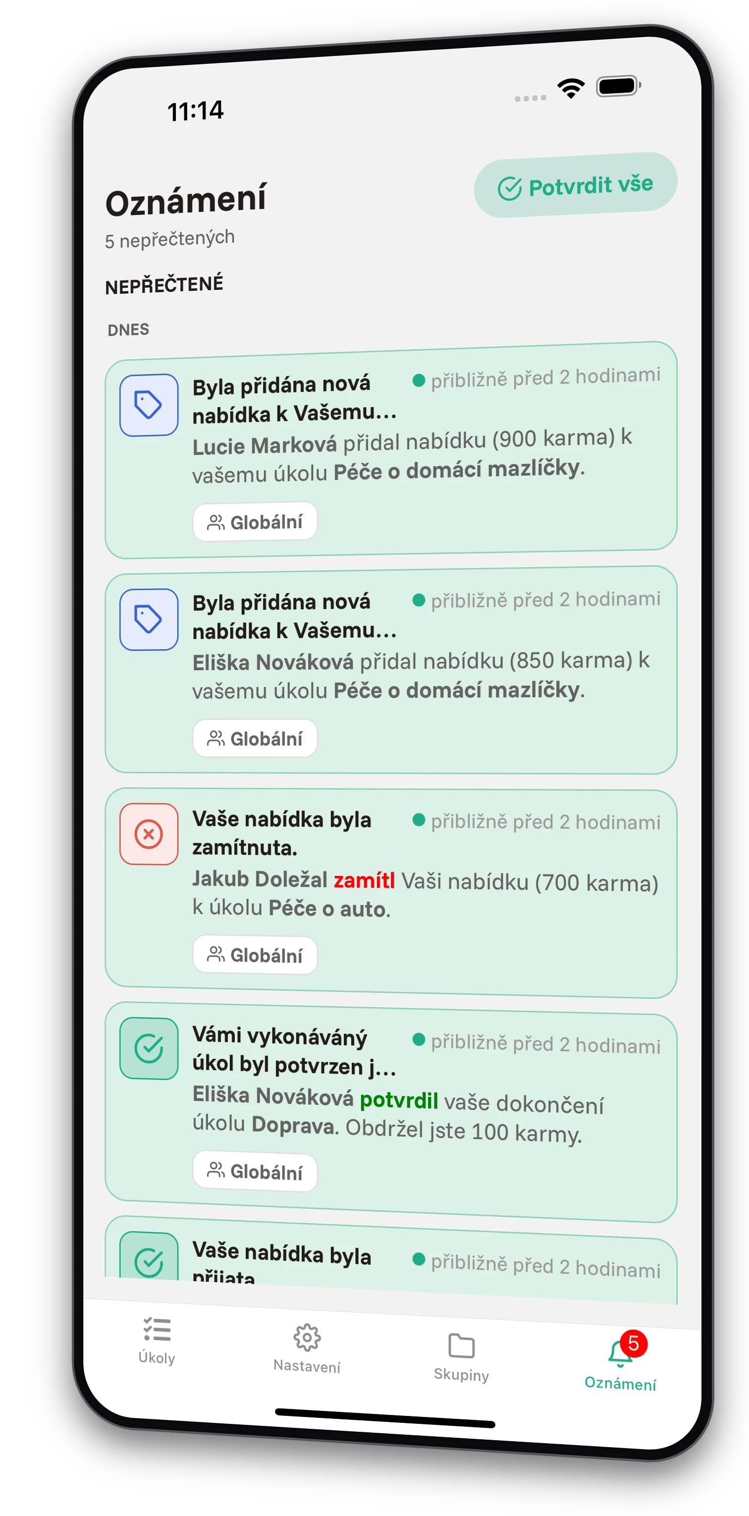 Screenshoty z aplikace Jobiro - Výběr řešitele úkolu a nejlepší nabídky. - Screenshot 3